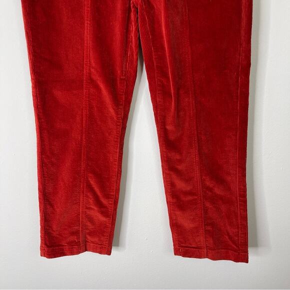 NWT Judy Blue orange rust high waist ankle straight leg corduroy pants 32 - Picture 3 of 9